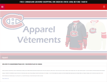 Tablet Screenshot of canadiensboutique.com